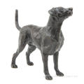 Handmade Life Size outdoor decoration copper standing bronze dog statue